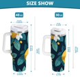 thumbnail image 6 of Yayeee 30oz Stainless Steel Tumbler with Straw and Handle Double-Wall Insulated Travel Water Bottle, Lemon Leaves, 6 of 8
