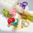 thumbnail image 6 of Colorful Bow Rings Resin Rings Cute Acrylic Rings Stacking Rings Aesthetic Bowknot Finger Rings Plastic Rings, 6 of 8