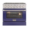 thumbnail image 2 of 36 in. 5.2 cu. ft. Dual Fuel Range for Propane Gas Sealed Burners in Blue., 2 of 13