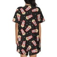 thumbnail image 3 of Naloa Popcorn Women's Short-Sleeved Pajama Set, Loungewear, Summer pajamas, Breathable Cozy - X-Large, 3 of 9
