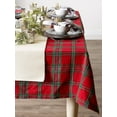 thumbnail image 6 of Farmhouse Christmas Plaid Dining Table & Kitchen Décor, Holiday Tablecloth, 70" Round, Red & Green, 6 of 8
