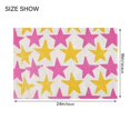 thumbnail image 4 of Yayeee Bath Rug for Bathroom Floor Non Slip Rectangle Fluffy Soft Absorbent Mat, 16"x24", Yellow Pink Stars, 4 of 7