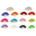 thumbnail image 4 of YAOMOBB Guest Hand Fan Fine Workmanship Bamboo Folding Hand Fan Stay Cool in Style, 4 of 6