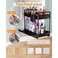 thumbnail image 6 of 2 Tier Under Sink Organizers And Storage With Sliding Track Black/ White, 6 of 7