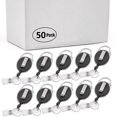 thumbnail image 1 of GOGO Carabiner Badge Holder Reels With Back Splint Office Business Card Supply-BLACK50PCS, 1 of 8
