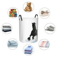 thumbnail image 6 of PAYOHTO Foldable Laundry Room Hamper Bucket Waterproof Bathroom Basket for College Student Living Room Storage Pillows Blankets Black Horse Runs in the Snow, 6 of 8