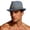 Blue, variant on Men's Straw Fedora Hat Plaid Band Breathable Sun Hat for Summer Free Size