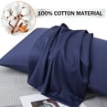 thumbnail image 5 of PiccoCasa Pure Cotton Pillowcases 2 Pcs Soft with Zipper Navy Blue Queen, 5 of 7