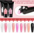 thumbnail image 4 of WOLADY Poly Nail Gel Extensi&oacute;n Kit, 9 Colores 15ml Kit de Esmalte de U&ntilde;as en Gel con Luz Ultravioleta, Base Top Coat, L&iacute;quido Sinovial y Herramientas de Manicura, Rega, 4 of 9