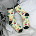 thumbnail image 5 of Rateoe Cute Animals driving a car for Women Casual Calf Socks - Cute Crew Socks - Thin Soft Above Ankle Socks Size 5-11, 5 of 6