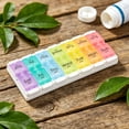 thumbnail image 6 of ACDANC 7-Day Pill Organizer,2X Day,Multicolor,1 Count,Pill Organizer,Pill Case, 6 of 7