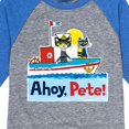 thumbnail image 3 of Pete The Cat - Ahoy Pete - Toddler And Youth Raglan Graphic T-Shirt, 3 of 7