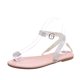 thumbnail image 5 of Sandalias planas con punta abierta y diamantes de imitación para mujer, sandalias cómodas, sandalias informales cómodas para la playa Wmkox8yii  nm638, 5 of 9
