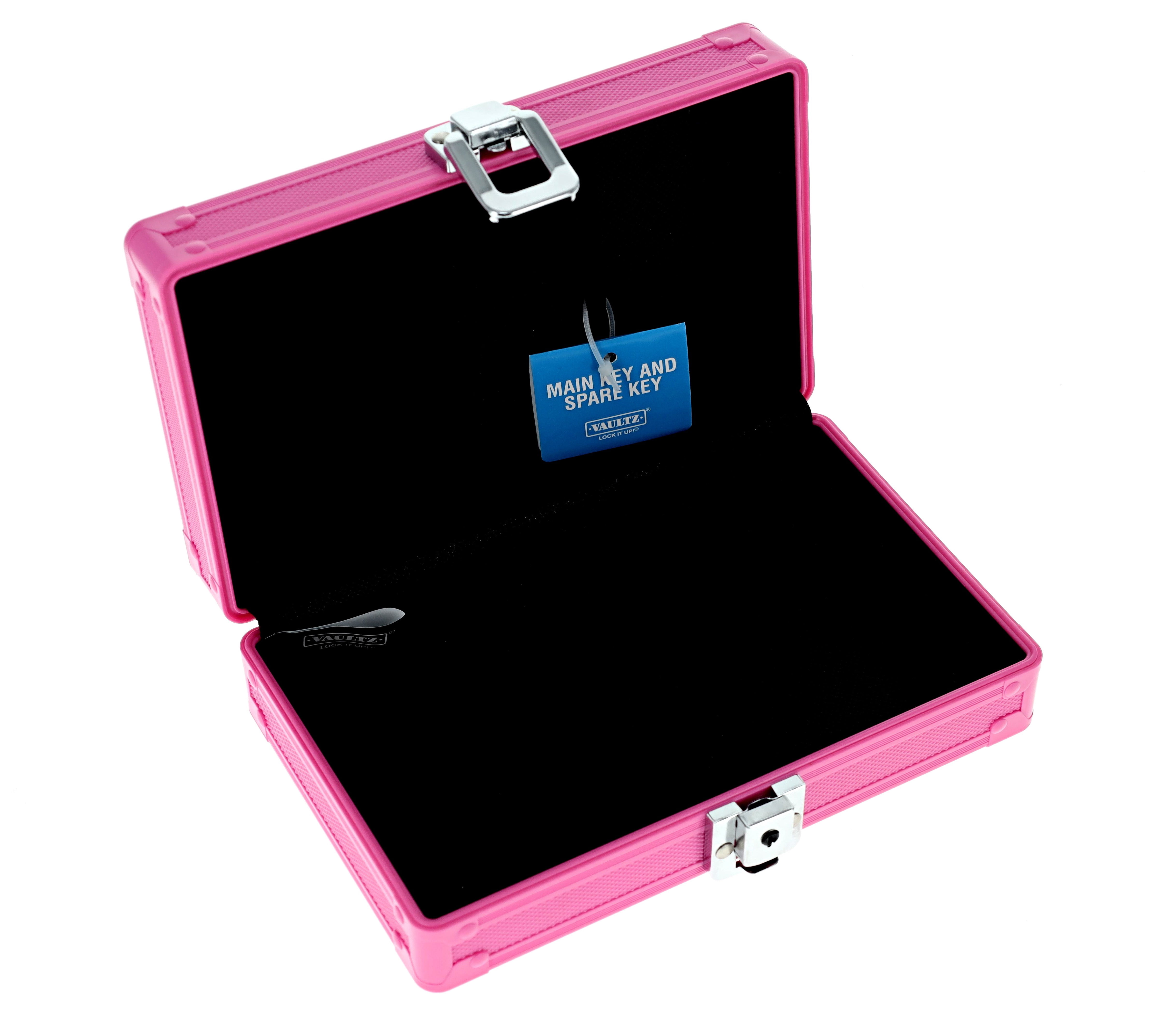 Vaultz Locking Pencil Box Rainbow Box with Key Lock for Elementary School Supplies, New, VZ06079