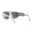 thumbnail image 4 of XXL Oversize Exaggerated 90s Wrap Sport Plastic Sunglasses Silver - Silver Mirror, 4 of 4