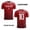 sports 24#Red, variant on Men's Spain Soccer T Shirt Short Sleeve Athletic Crew Neck Tee with DIY Name Number Patriotic Pattern Sport Top for Game Days