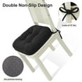thumbnail image 3 of Shinnwa Chair Cushions with Ties 3.5" Thick Tufted Memory Foam Chair Pad Dual-layer Comfy Non-Slip Seat Cushion for Kitchen Dining Chairs, 16.5" X 16.5", Patent Design,Black, 3 of 6
