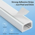 thumbnail image 3 of Cord Hider Wall for One Cord in Cord Covers for Wires on Wall Easy Install Cable Cover Wall Cable Raceway Hide Cords Cable Hider Cord Management Wall x Lin W.in H.in, 3 of 6
