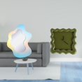 thumbnail image 2 of Espejo acrílico ondulado moderno y reloj de pared cuadrado. Adorno decorativo para baño, cocina rústica, estudio o aula. Reloj colgante silencioso y p, 2 of 8