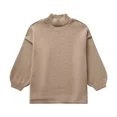 thumbnail image 4 of Jersey de punto con cuello redondo para mujer, suéter de manga larga acampanada, Jersey elegante cálido de calle alta para mujer 2024, 4 of 5