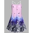 thumbnail image 1 of Talla grande Ombre Pájaro Imprimir O Anillo Vestido sin mangas Rosegal  Vestidos Estampados Tallas Grandes, 1 of 5