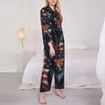thumbnail image 3 of Fotbe Modern USA Deer Head Conjunto de Pijama de Manga Larga para Mujer con Estampado, Ropa de Dormir de 2 Piezas, Conjunto de Casa Suave y Cómodo con Bolsillos-Small, 3 of 7