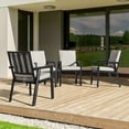 thumbnail image 3 of Nuu Garden Outdoor Chairs Set of 4, Dining Chairs with Powder-Coated Aluminum Frame for All Weather, Hollow Slatted Seat with 2.8” Cushions, for Yard Poolside Garden, Black and Gray, 3 of 9