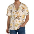 thumbnail image 3 of Vsdgher Cute Bee Gnome1 Print Men's Wrinkle Free Untucked Cuban Shirt Business Casual Button Down Shirts Short Sleeve Shirt, 3 of 7
