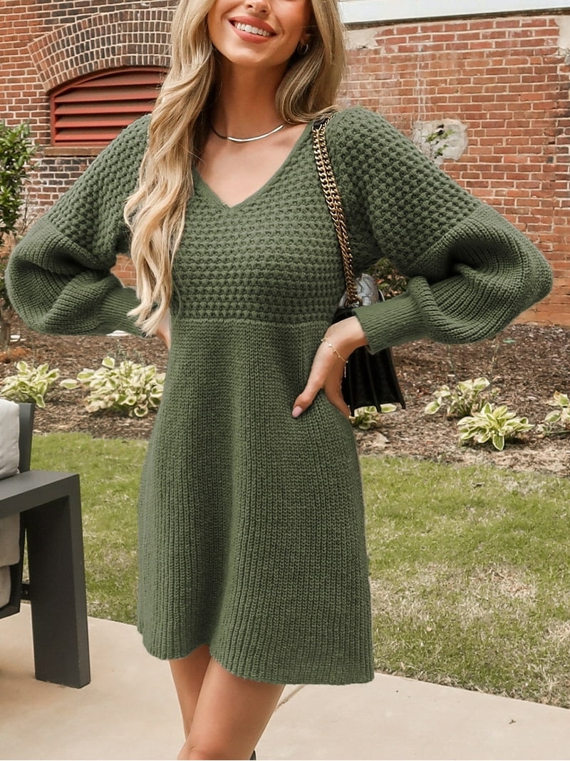 mini sweater dress women Charcoal Mock Neck Mini Sweater Dress