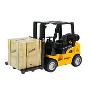 Lekihaqq 3 Packs Heavy Duty Alloy Forklift Toy Construction Vehicle with Realistic Lift & Lower Function, Durable Die-Cast Engineering Truck for Play