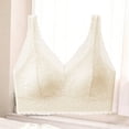thumbnail image 4 of Lace Bra for Women Unpadded Unlined Wireless Bra V Neck Everyday Lingerie Bralettes, 4 of 5