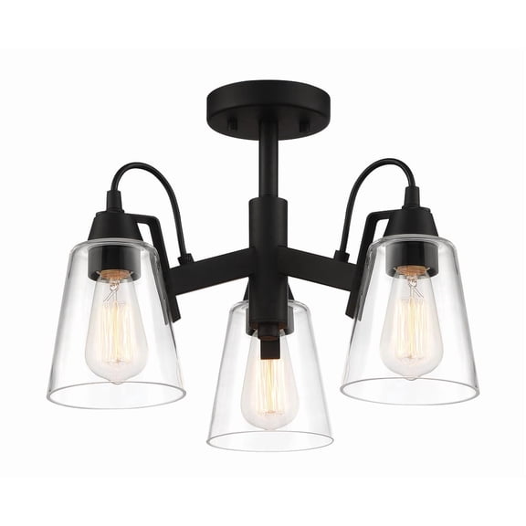 3 Light Semi-Flush Mount-Coal Finish Minka Lavery 3997-66A