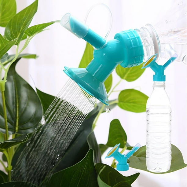 Boquilla de aspersor, botella de riego, latas de agua para riego de flores (azul), 2 uds.