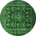 thumbnail image 1 of Ahgly Company Indoor Round Persian Emerald Green Traditional Area Rugs, 8' Round, 1 of 4