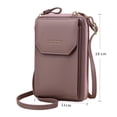 thumbnail image 2 of Women Small Crossbody Cell Phone Purse, Mini Messenger Shoulder Handbag Wallet with Credit Card Slots, 2 of 3