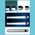 thumbnail image 3 of 6Pcs LED Light Up Clap Wristband Glow In The Dark Clap Bracelet Running Arm Band Night Safety Cycling Walking Reflective Strips 3 Modes Wrist Light-White, 3 of 8