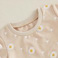 thumbnail image 4 of KPOPLK 6 9 12 Months 2T 3T 4T Baby Girl Summer Clothes Toddler Girl Casual Outfit Short Sleeve Daisy Print T-Shirt Shorts Set(12-18 Months,Beige), 4 of 8