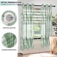 thumbnail image 5 of 2 Panels Set Blackout Curtains Thermal Insulated Sun Protection Room Darkening Drapes for Bedroom Light Green and White Lily, 5 of 7