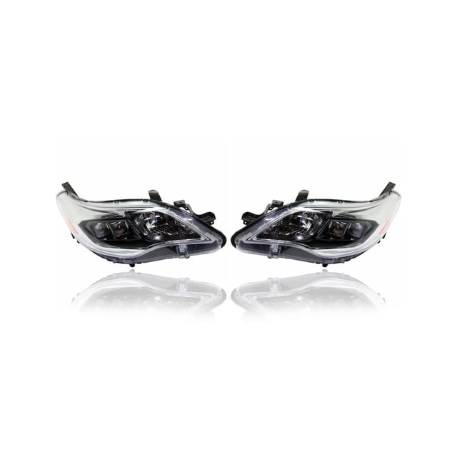 Headlight Assembly - Compatible/Replacement for '16-18 Toyota Avalon/Hybrid XLE/Plus/Premium - Halogen - Pair, Left Driver + Right Passenger Set - CAPA - 8111007122, 8115007122