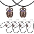 thumbnail image 3 of FELTECHELECTR 6 piezas de collar egipcio con colgante de escarabajo, accesorio para el cuello para hombres y mujeres., 3 of 6