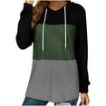 thumbnail image 2 of Xcmzpl Hoodies for Women Basic Solid Color Hooded Sweatshirt Lightweight Pullover Tops Cotton Long Sleeve T-shirts Winter Fashion, 2 of 8