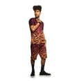 thumbnail image 2 of Victorious Men's Dip Dye Gradient Tiger Camo Short Sleeve Top and Shorts Tracksuit Set - Red - 3X-Large, 2 of 6