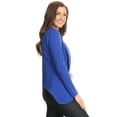 thumbnail image 3 of Women's Classic Draped Open Front Blazer Casual Workwear Long Sleeve Jacket, 3 of 5