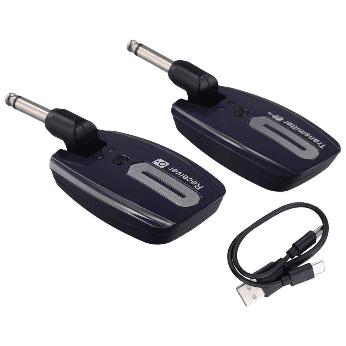 Guitar Wireless System USB Rechargeable Wireless Guitar Transmitter Receiver Electric Guitar Bass Wireless System,A