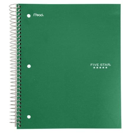Five Star Wirebound Notebook, 3-Subject, 150 Wide-Ruled Sheets, 10.5 x 8 Inch Sheet Size, Pink (72025)