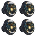 thumbnail image 2 of 4 Pcs Retro Lantern Knobs for Kitchen Cabinet Cupboard Dresser Bookcase Drawer Pulls Handles Round Home Decor, 2 of 8