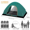 thumbnail image 3 of 3-4 Persons Instant Automatic Pop up Camping Tent UV Protection, Perfect for Beach, Outdoor, Traveling, Hiking, Camping, Hunting, Fishing, 3 of 7