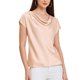 thumbnail image 4 of Blusa casual elegante de satén INSPIRE CHIC para mujer con cuello de cowl y mangas cortas en color rosa, 4 of 6