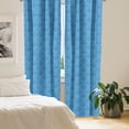 thumbnail image 2 of Ambesonne Blue Mandala Window Curtains, Monochrome Floral Art, Each 28" W x 95" L, Sea Blue White, 2 of 4
