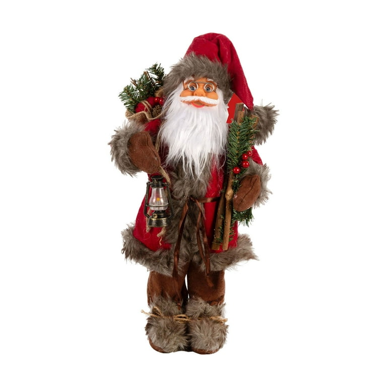 SDJMa Santa Claus Figurines 18inch Christmas Standing Santa Claus
